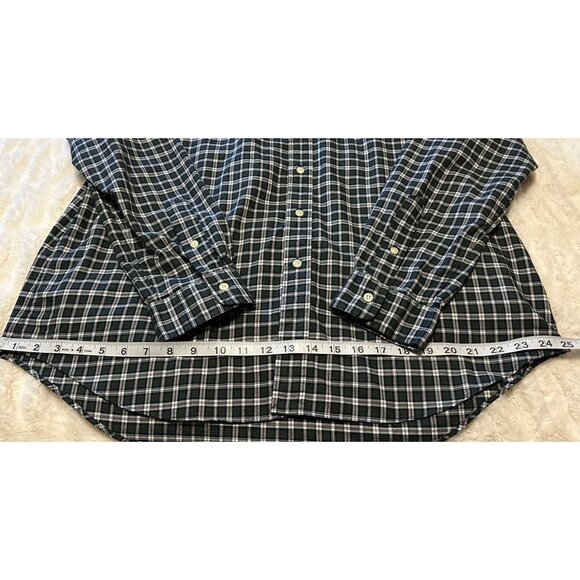 Men's Ralph Lauren Brand Green Button-Down Casual Plaid Shirt 100% Cotton Size X - Picture 10 of 16